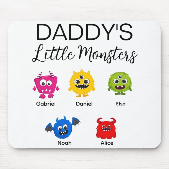 Funny Halloween Daddy's Little Monster  Mouse Pad (Front)