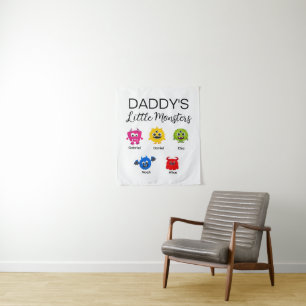 Funny Halloween Daddy's Little Monster Tapestry