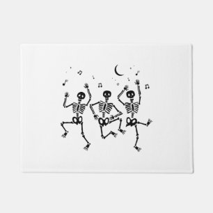 Funny Halloween Dancing Skeletons Happy Halloween Doormat