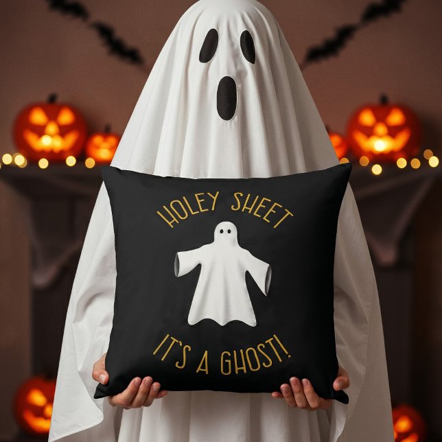 Funny Halloween Decor - Holey Sheet It's A Ghost Cushion (Creator Uploaded)