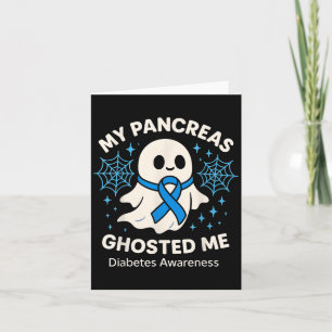 Funny Halloween Diabetes Awareness My Pancreas Gho Card