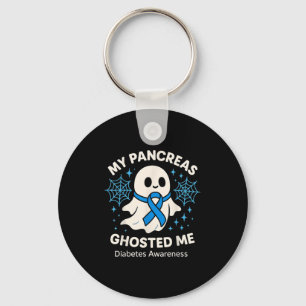 Funny Halloween Diabetes Awareness My Pancreas Gho Key Ring