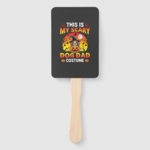 Funny Halloween Dog Dad Costume Witch Beagle Hand Fan