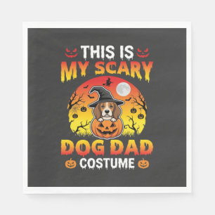 Funny Halloween Dog Dad Costume Witch Beagle Napkin