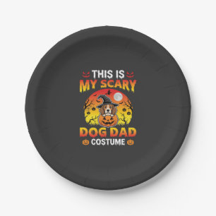 Funny Halloween Dog Dad Costume Witch Beagle Paper Plate