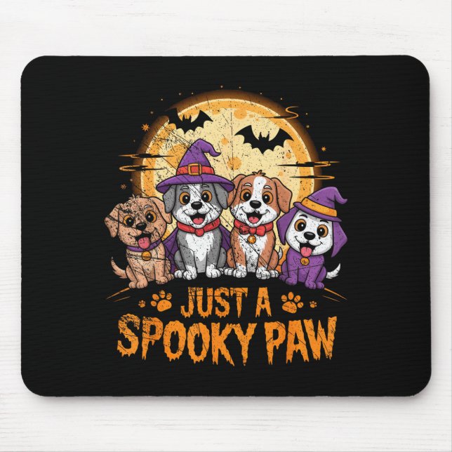 Funny Halloween Dog Ghost Costume Puppy Just A Sok Mouse Pad (Front)