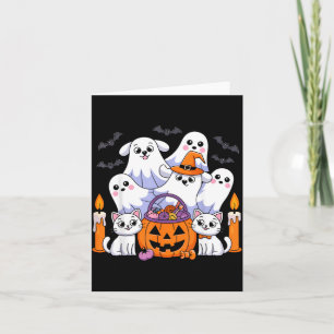 Funny Halloween Dog Ghost Halloween Dog For Men Card