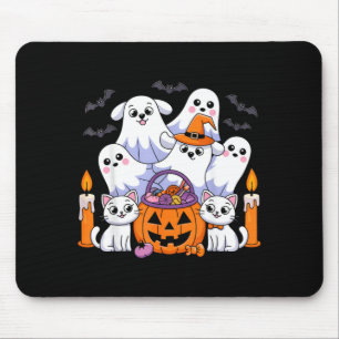 Funny Halloween Dog Ghost Halloween Dog For Men Mouse Pad