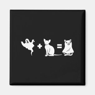 Funny Halloween Dog Ghost Halloween Dog Magnet
