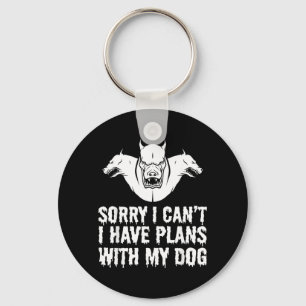 Funny Halloween Dog Key Ring