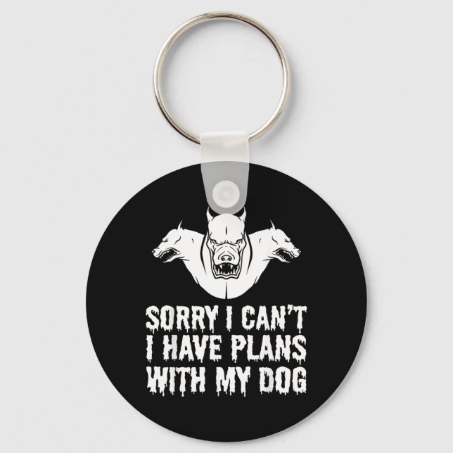 Funny Halloween Dog Key Ring (Front)