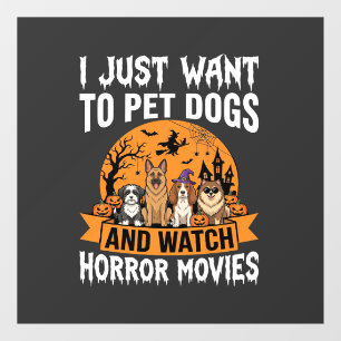Funny Halloween Dogs Horror Movies Vector
