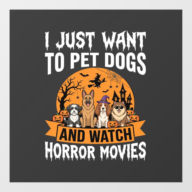 Funny Halloween Dogs Horror Movies Vector (Sheet)