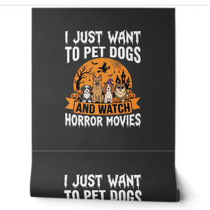 Funny Halloween Dogs Horror Movies Vector Wallpaper