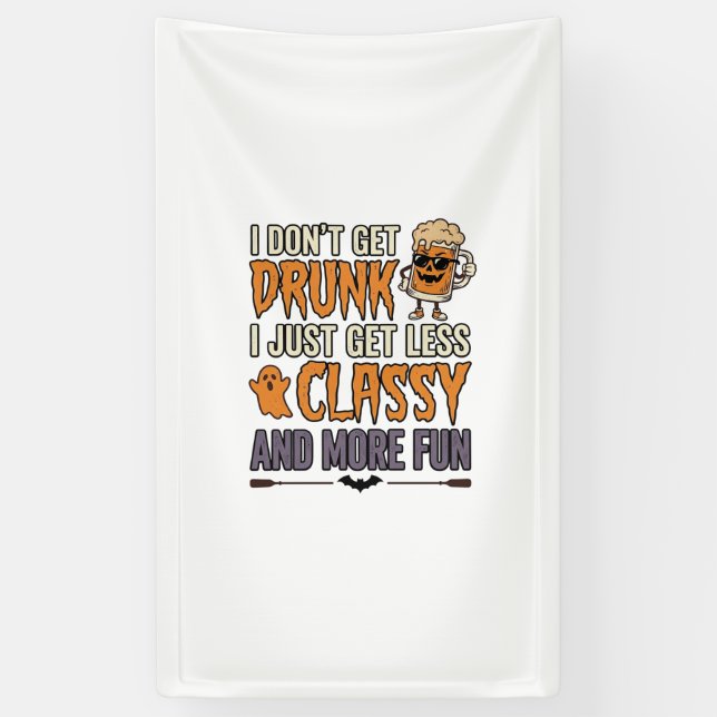 Funny Halloween Drinking Less Classy Shirt Design_ Banner (Vertical)
