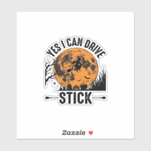 Funny Halloween Drive Stick Witch Vintage Shirt De