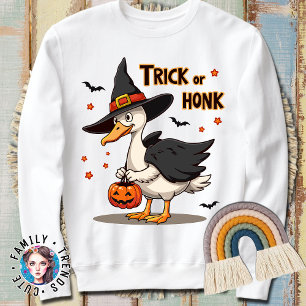 Funny Halloween Duck Costume Trick Honk Trick Or H Sweatshirt