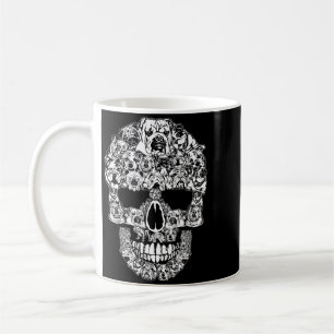 Funny Halloween English Bulldog Skull Dog Lover Coffee Mug