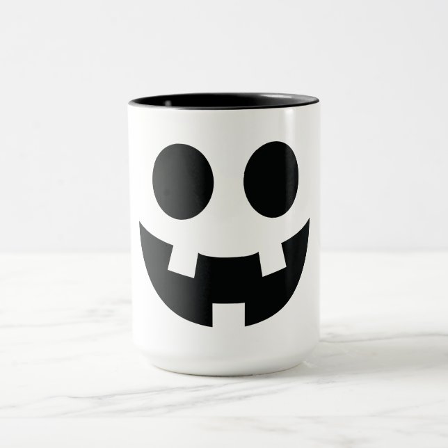 Funny Halloween Face Bumkin Smile Mug (Center)