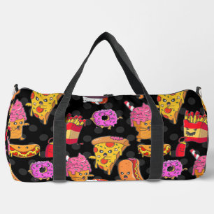funny halloween fast food monsters duffle bag