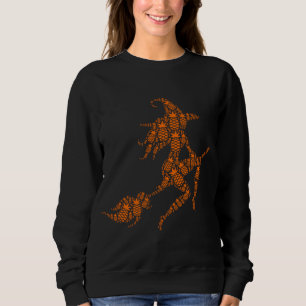 Funny Halloween Flying Witch Broom - Fruit Lover P Sweatshirt