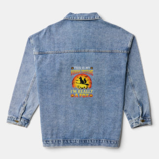 Funny Halloween Fox Human Costume Denim Jacket