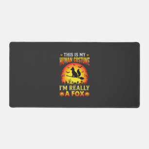 Funny Halloween Fox Human Costume Desk Mat
