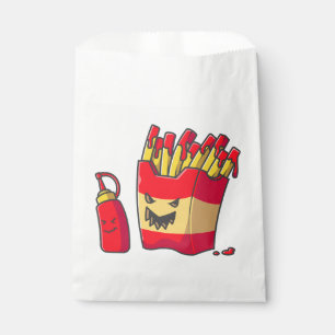 funny halloween french fries monster  favour bags