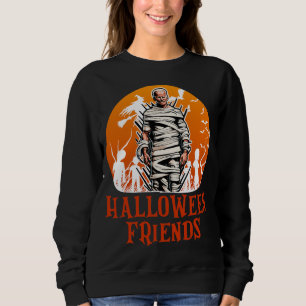 Funny Halloween Friends Mummy Witch Zombie Sweatshirt