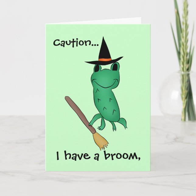 Funny Halloween Frog Card (Front)