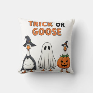 Funny Halloween Geese "Trick or Goose" Costume Des Cushion