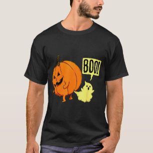 Funny Halloween Ghost And Spooky Pumpkin Boo Costu T-Shirt