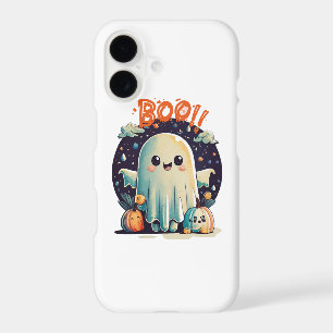 Funny Halloween Ghost Boo in Galaxy