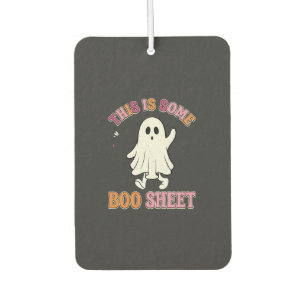 Funny Halloween Ghost Boo Sheet Floral Retro Desig Car Air Freshener