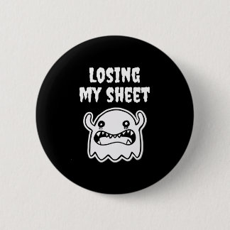 Funny Halloween Ghost Boo Sheet Losing My Sheet 6 Cm Round Badge