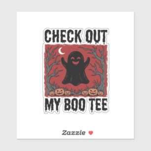 Funny Halloween Ghost Boo Tee Vintage Vector Desig