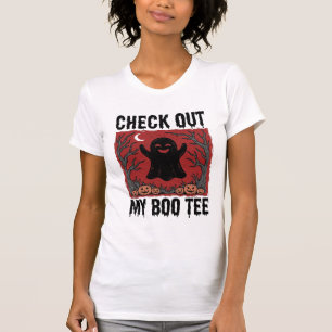 Funny Halloween Ghost Boo Tee Vintage Vector Desig