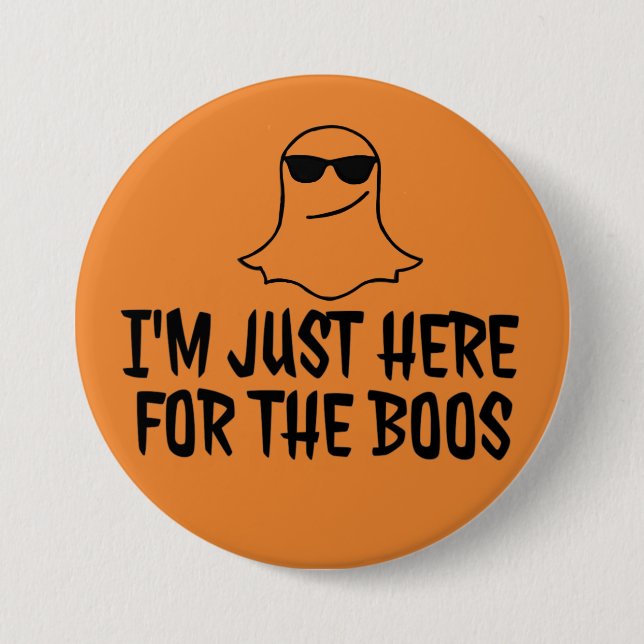 Funny Halloween Ghost Boos Pun  7.5 Cm Round Badge (Front)