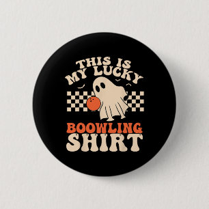 Funny Halloween Ghost Boowling Bowler Costume Bowl 6 Cm Round Badge