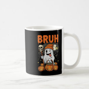 Funny Halloween Ghost Bruh Candy Ghost Costume Men Coffee Mug
