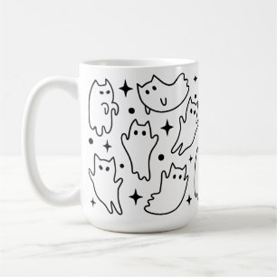 Funny Halloween Ghost Cat For Cats LoverMug Coffee Mug