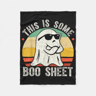 Funny Halloween Ghost Costume Vintage Mens Women Fleece Blanket