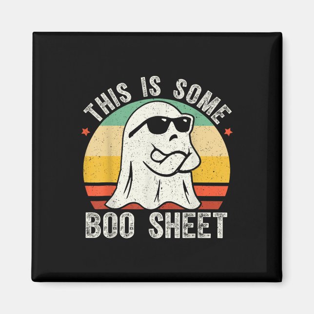 Funny Halloween Ghost Costume Vintage Mens Women  Magnet (Front)