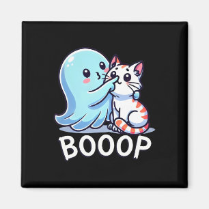 Funny Halloween Ghost Cute Cat Boop Easy Lazy Cost Magnet