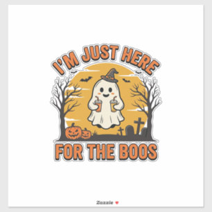 Funny Halloween Ghost Here for the Boos Vintage De