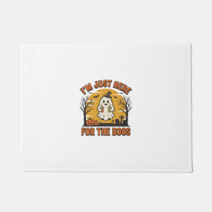 Funny Halloween Ghost Here for the Boos Vintage De Doormat