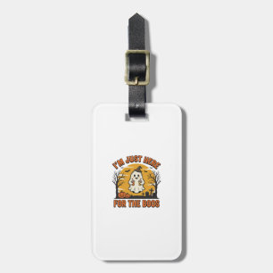 Funny Halloween Ghost Here for the Boos Vintage De Luggage Tag