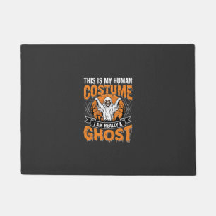 Funny Halloween Ghost Human Costume Vintage Doormat
