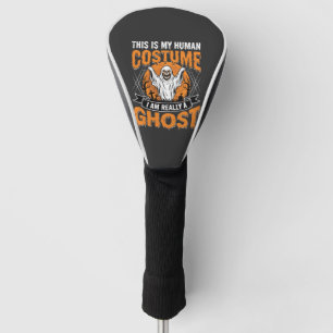 Funny Halloween Ghost Human Costume Vintage Golf Head Cover