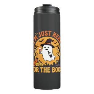 Funny Halloween Ghost I'm Just Here For The Boos Thermal Tumbler